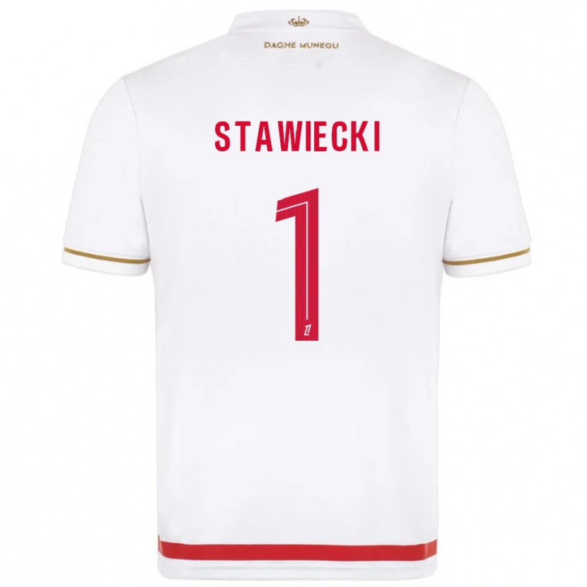 Danxen Criança Camisola Jules Stawiecki #1 Vermelho Branco Principal 2025/26 Camisa