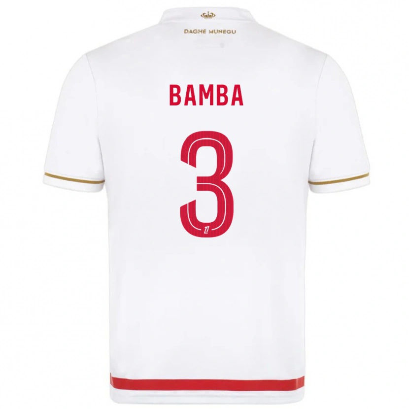Danxen Criança Camisola Ismaïl Bamba #3 Vermelho Branco Principal 2025/26 Camisa