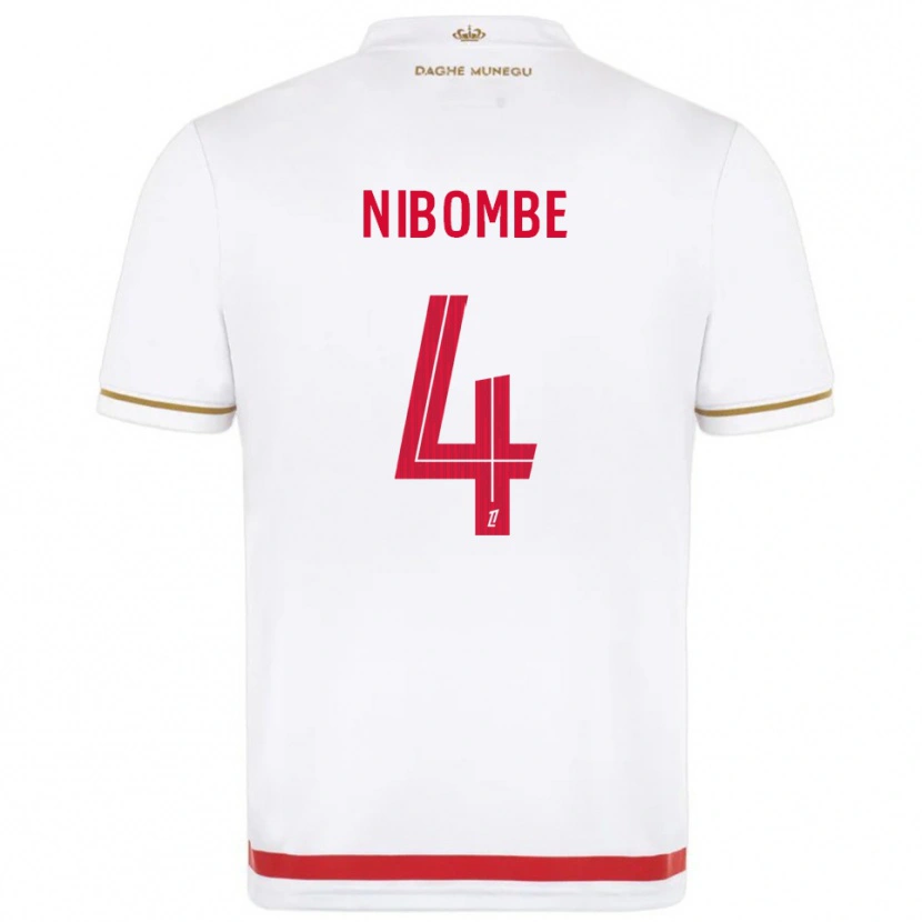 Danxen Criança Camisola Samuel Nibombe #4 Vermelho Branco Principal 2025/26 Camisa