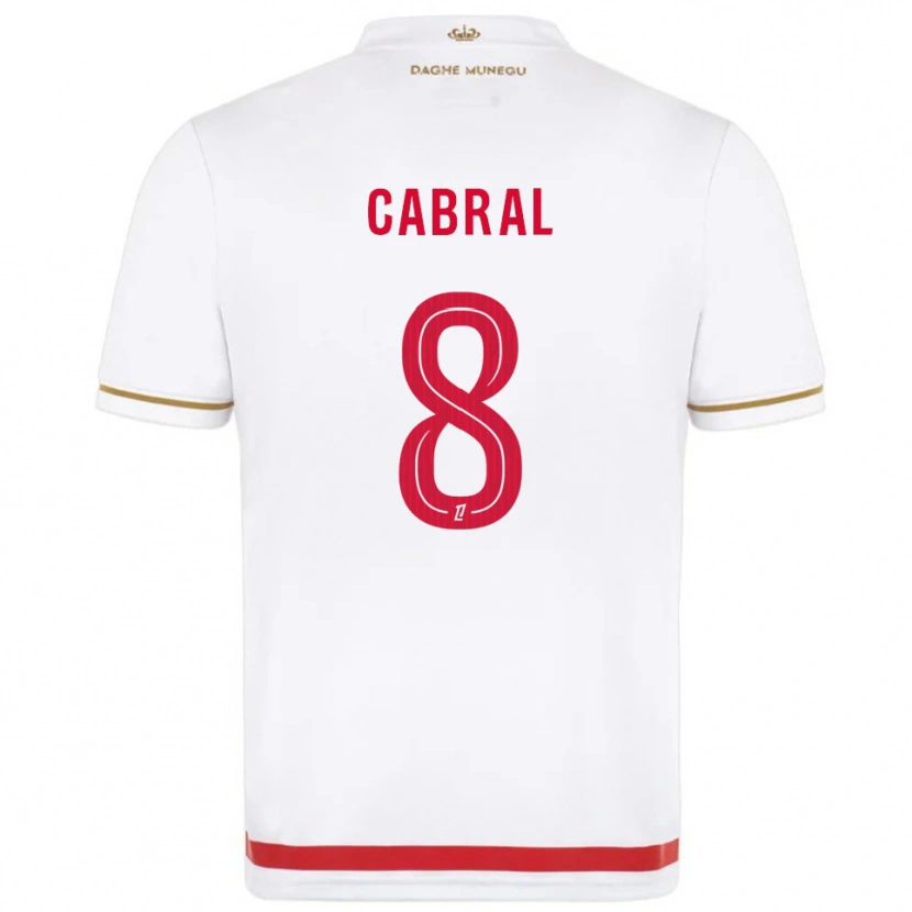 Danxen Criança Camisola Pape Cabral #8 Vermelho Branco Principal 2025/26 Camisa
