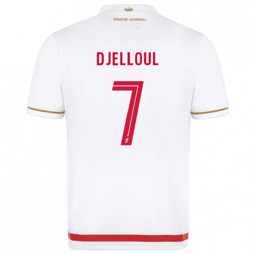 Danxen Criança Camisola Jassim Djelloul #7 Vermelho Branco Principal 2025/26 Camisa