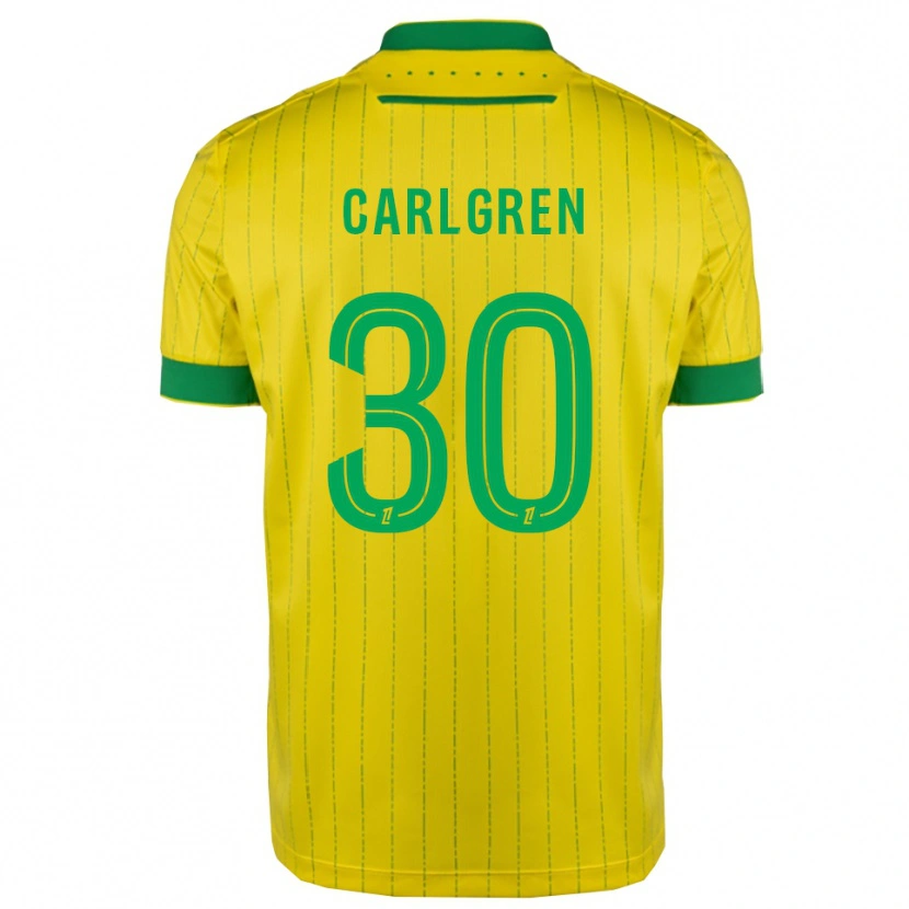 Danxen Criança Camisola Patrik Carlgren #30 Amarelo Verde Principal 2025/26 Camisa