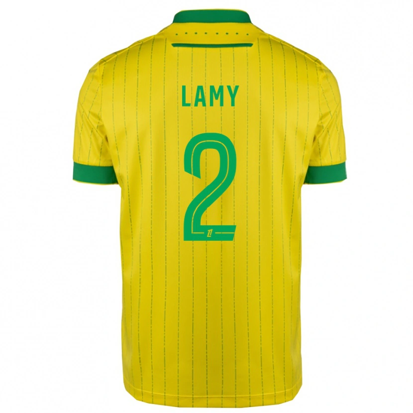 Danxen Criança Camisola Hugo Lamy #2 Amarelo Verde Principal 2025/26 Camisa