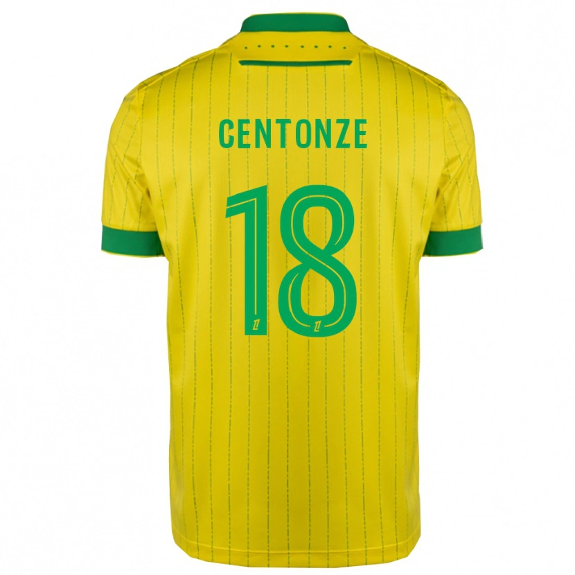 Danxen Criança Camisola Fabien Centonze #18 Amarelo Verde Principal 2025/26 Camisa