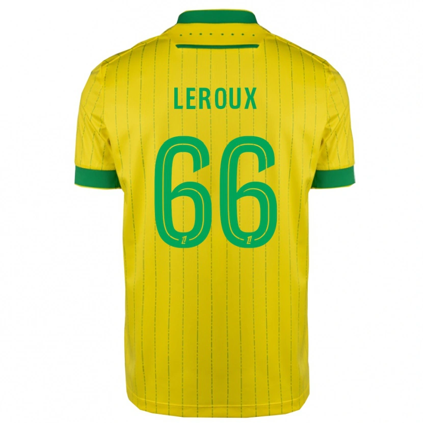 Danxen Criança Camisola Louis Leroux #66 Amarelo Verde Principal 2025/26 Camisa