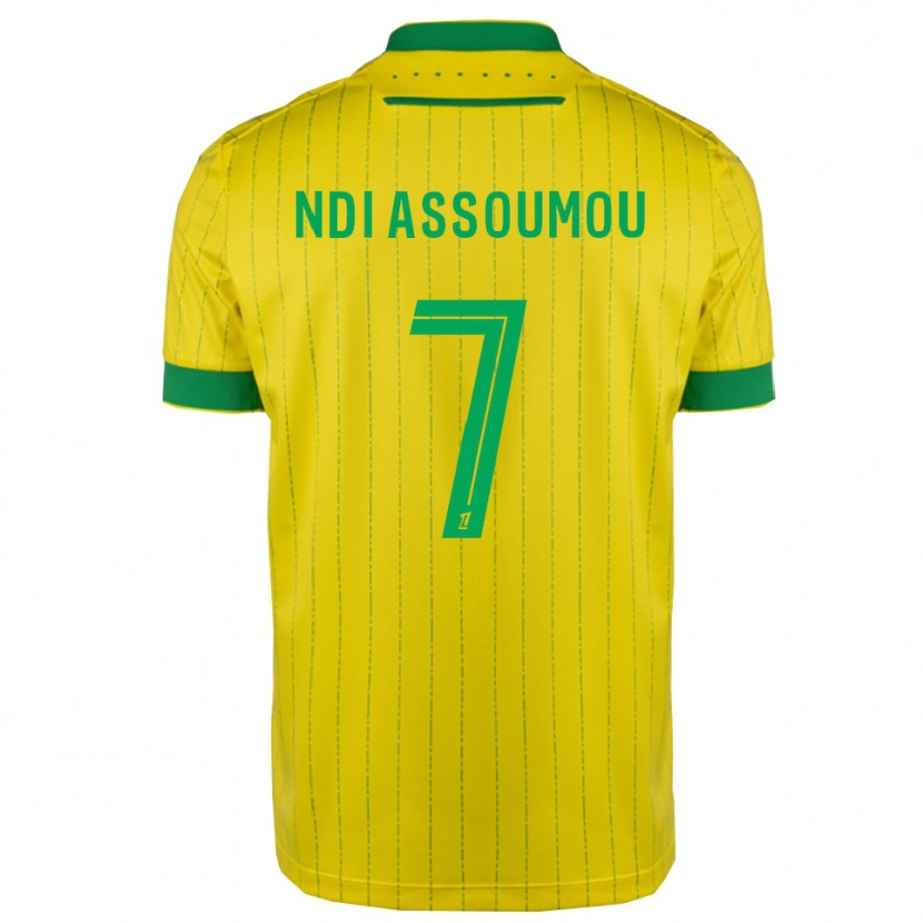 Danxen Criança Camisola Frédéric Ndi Assoumou #7 Amarelo Verde Principal 2025/26 Camisa
