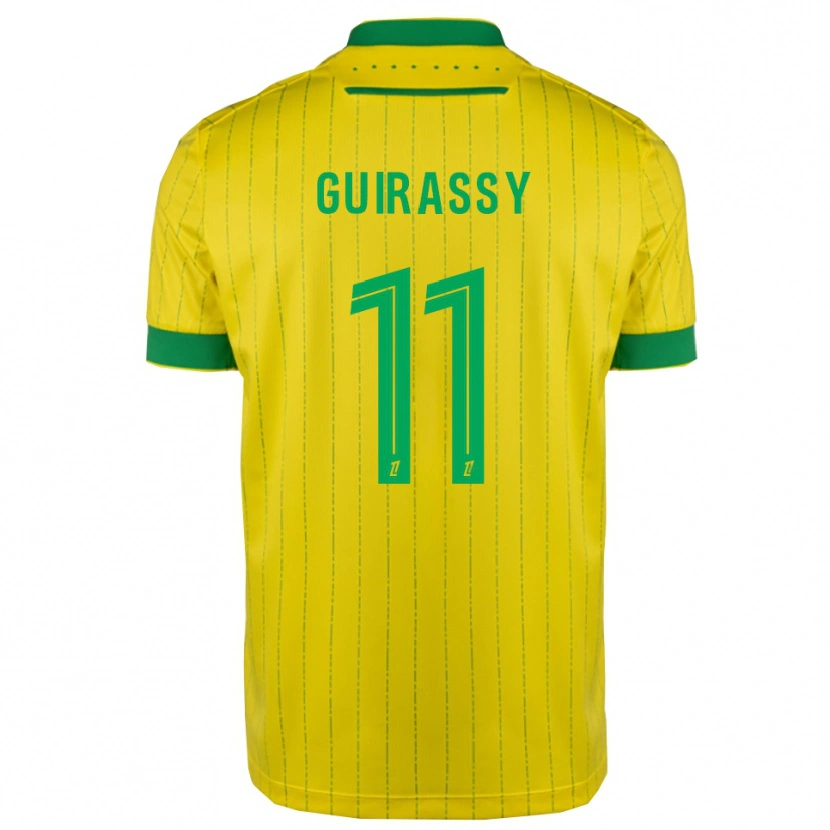 Danxen Criança Camisola Herba Guirassy #11 Amarelo Verde Principal 2025/26 Camisa