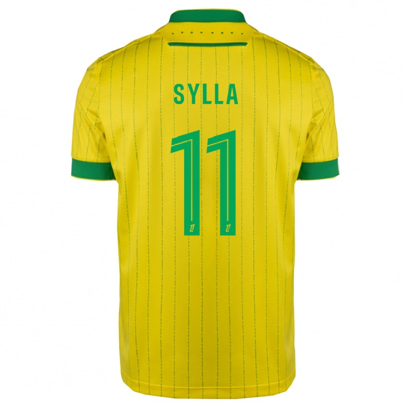 Danxen Criança Camisola Karamoko Sylla #11 Amarelo Verde Principal 2025/26 Camisa