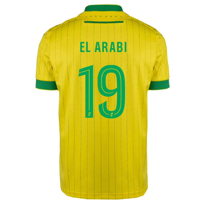 Danxen Criança Camisola Youssef El Arabi #19 Amarelo Verde Principal 2025/26 Camisa