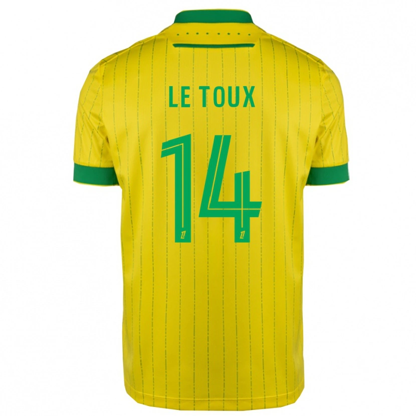 Danxen Criança Camisola Many Le Toux #14 Amarelo Verde Principal 2025/26 Camisa