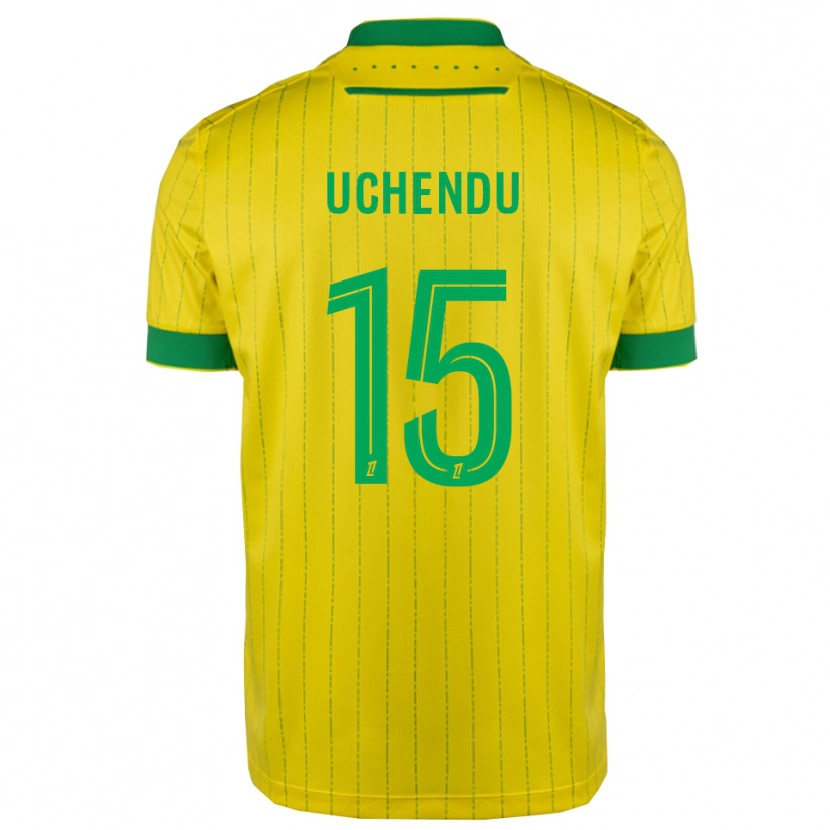 Danxen Criança Camisola Chinaza Uchendu #15 Amarelo Verde Principal 2025/26 Camisa