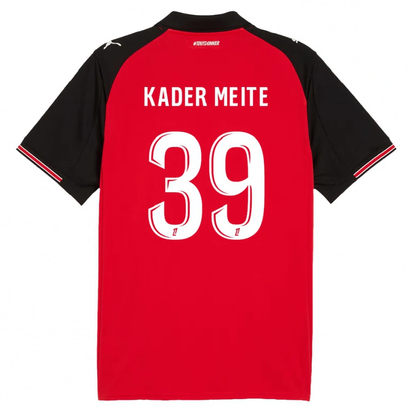 Danxen Criança Camisola Mohamed Kader Meïté #39 Vermelho Preto Principal 2025/26 Camisa