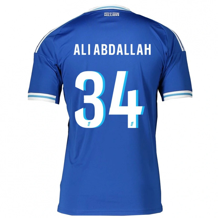 Danxen Criança Camisola Aboubacar Ali Abdallah #34 Azul Branco Principal 2025/26 Camisa