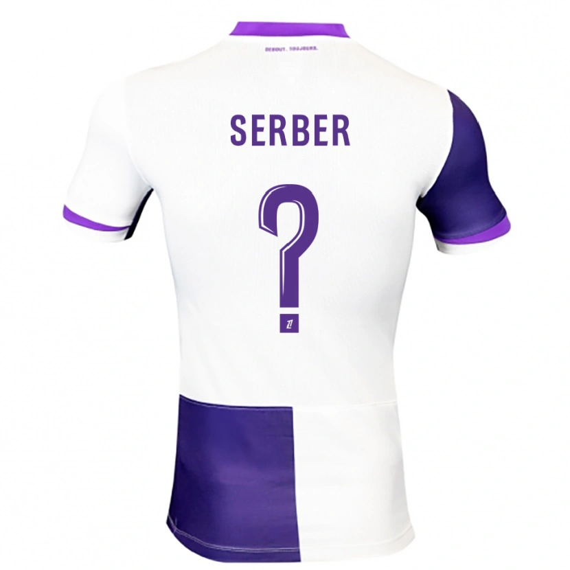 Danxen Criança Camisola Kléri Serber #0 Roxo Branco Principal 2025/26 Camisa