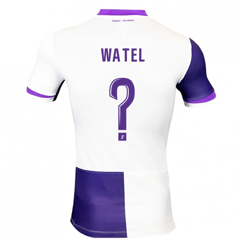 Danxen Criança Camisola Kylian Watel #0 Roxo Branco Principal 2025/26 Camisa