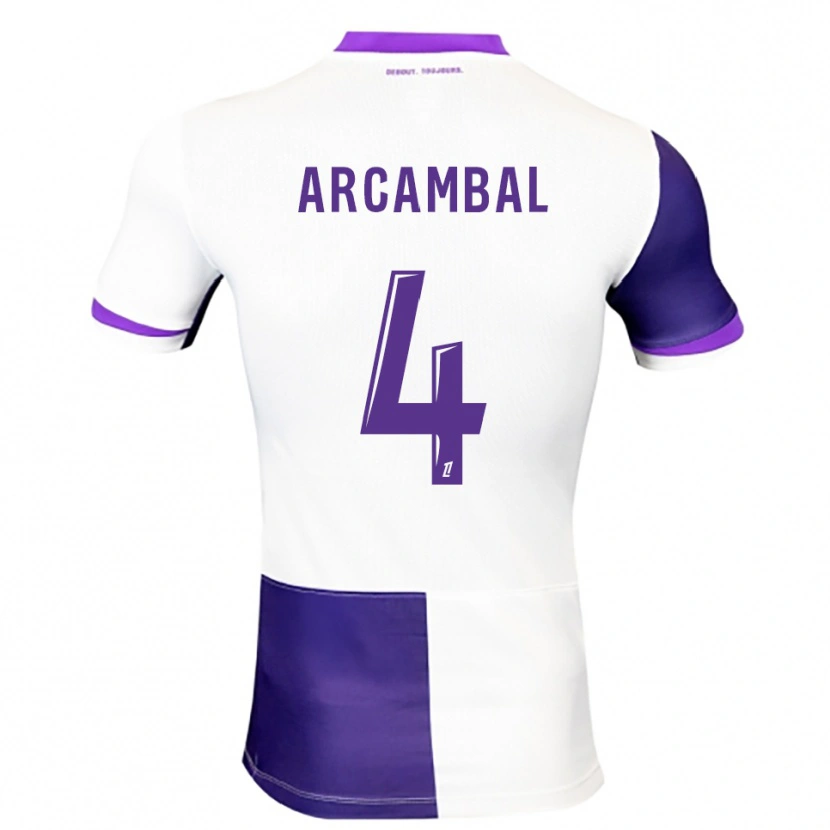 Danxen Criança Camisola Anais Arcambal #4 Roxo Branco Principal 2025/26 Camisa