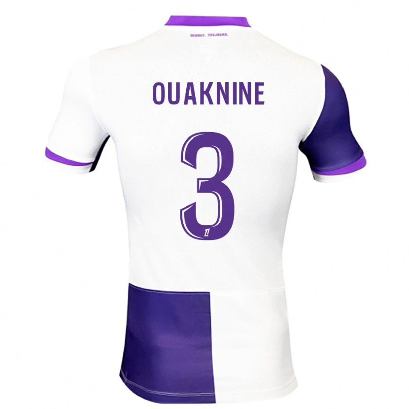 Danxen Criança Camisola Jules Ouaknine #3 Roxo Branco Principal 2025/26 Camisa