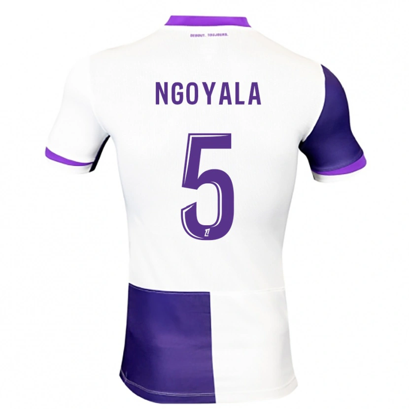Danxen Criança Camisola Frédéric Efuele Ngoyala #5 Roxo Branco Principal 2025/26 Camisa