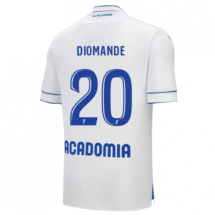 Danxen Criança Camisola Sinaly Diomandé #20 Branco Azul Principal 2025/26 Camisa