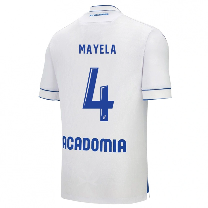 Danxen Criança Camisola Victor Mayela #4 Branco Azul Principal 2025/26 Camisa