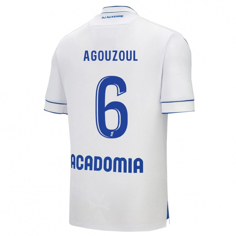 Danxen Criança Camisola Saad Agouzoul #6 Branco Azul Principal 2025/26 Camisa