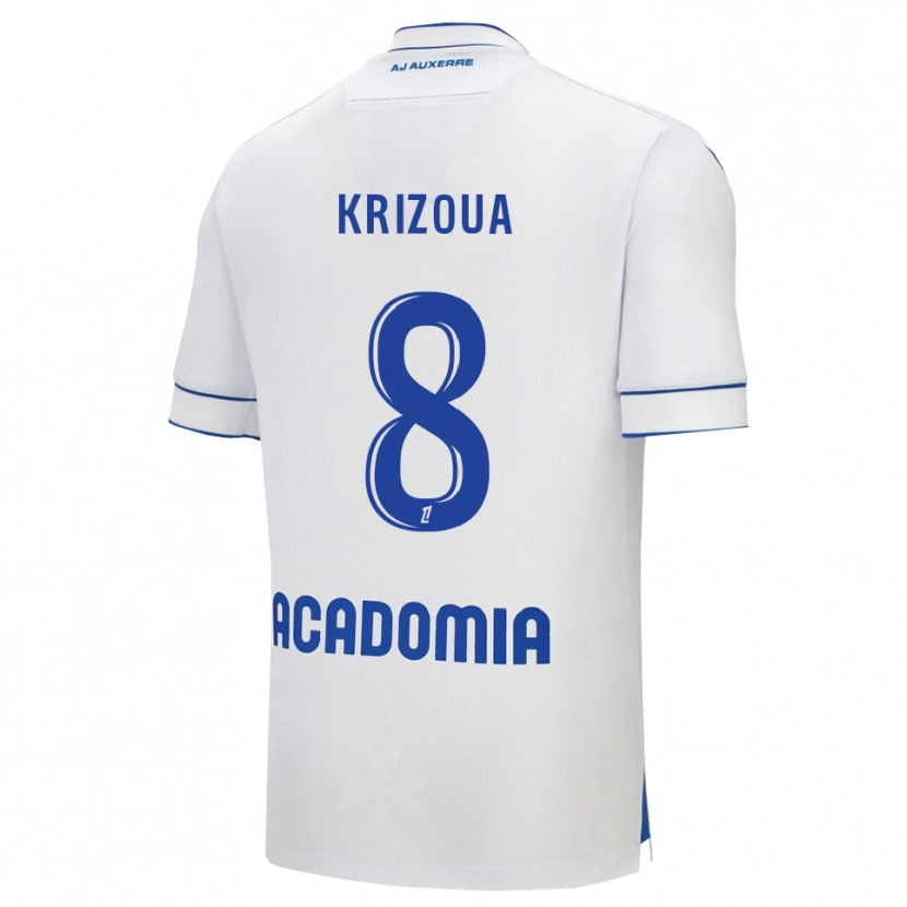 Danxen Criança Camisola Alvin Krizoua #8 Branco Azul Principal 2025/26 Camisa