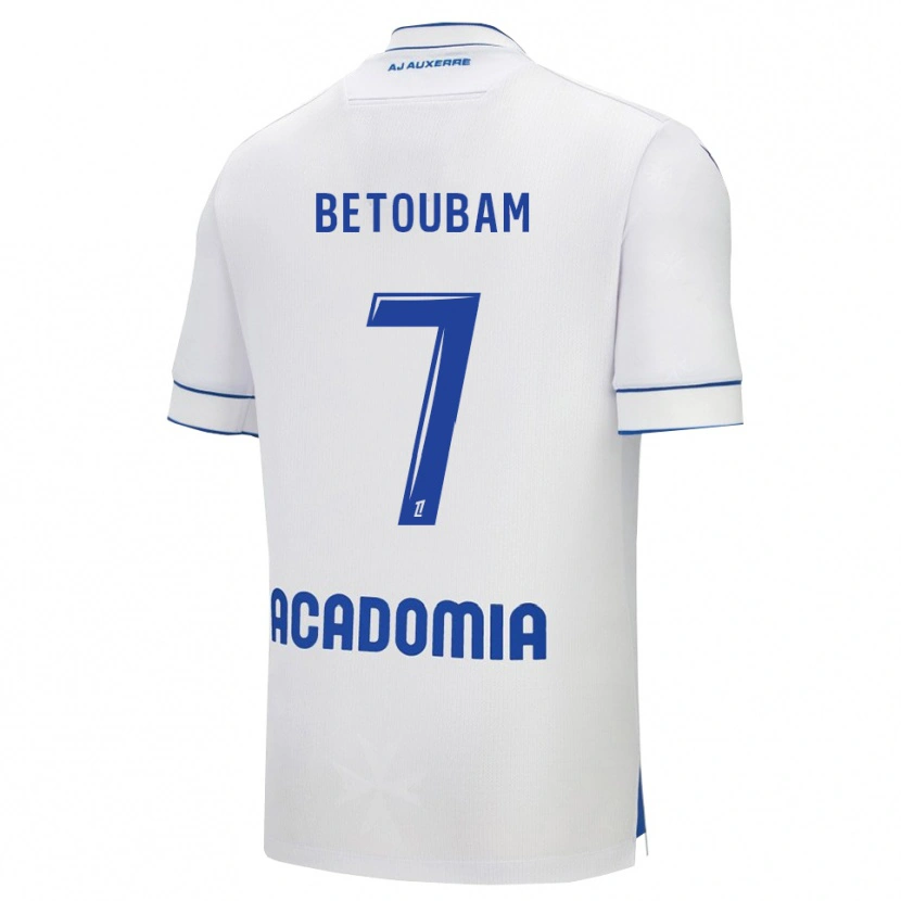 Danxen Criança Camisola Clément Betoubam #7 Branco Azul Principal 2025/26 Camisa