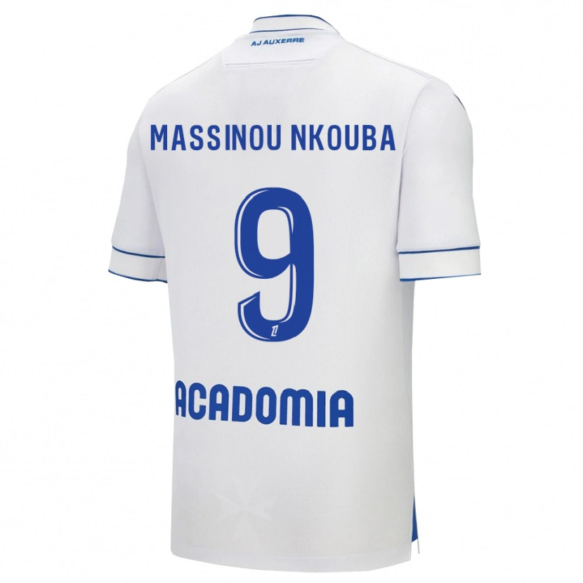 Danxen Criança Camisola Pierre Massinou Nkouba #9 Branco Azul Principal 2025/26 Camisa