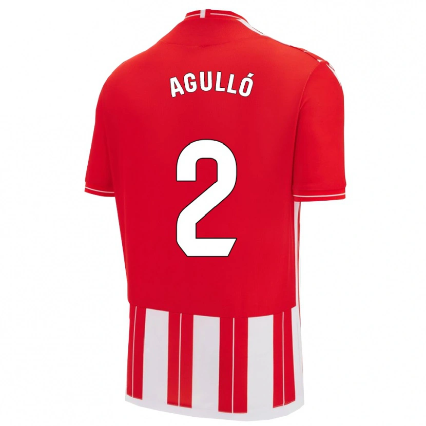 Danxen Criança Camisola Vicente Agulló #2 Vermelho Branco Principal 2025/26 Camisa