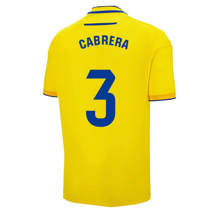 Danxen Criança Camisola Julio Cabrera #3 Amarelo Marinho Principal 2025/26 Camisa