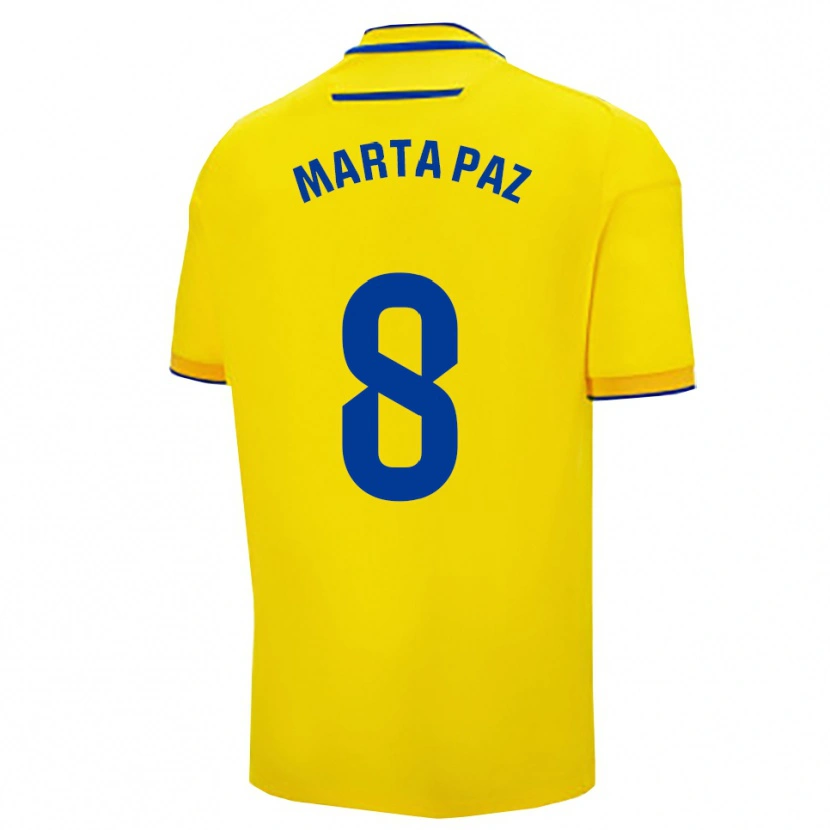 Danxen Criança Camisola Marta Milagros Paz Cruz #8 Amarelo Marinho Principal 2025/26 Camisa