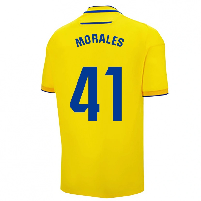 Danxen Criança Camisola Luis Morales #41 Amarelo Marinho Principal 2025/26 Camisa