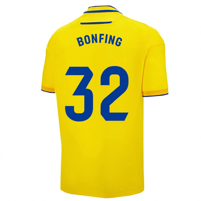 Danxen Criança Camisola Boubacar Bonfing #32 Amarelo Marinho Principal 2025/26 Camisa