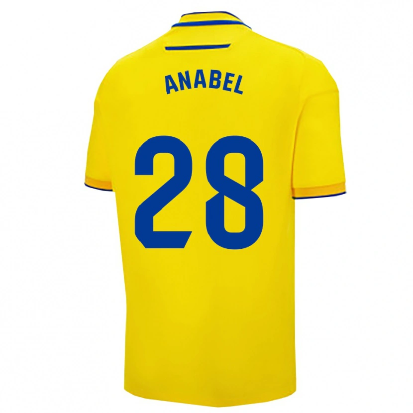 Danxen Criança Camisola Anabel Roman García #28 Amarelo Marinho Principal 2025/26 Camisa