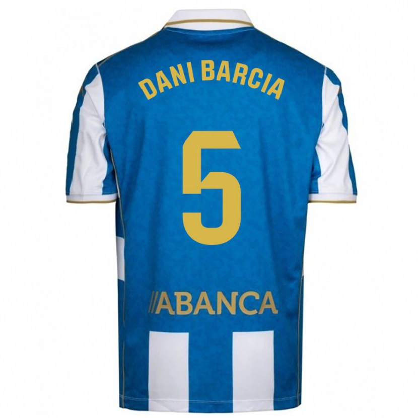 Danxen Criança Camisola Dani Barcia #5 Branco Azul Principal 2025/26 Camisa
