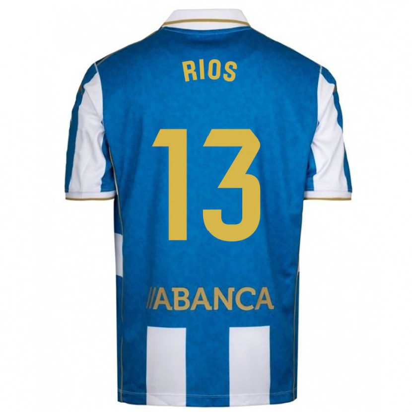 Danxen Criança Camisola Hugo Rios #13 Branco Azul Principal 2025/26 Camisa