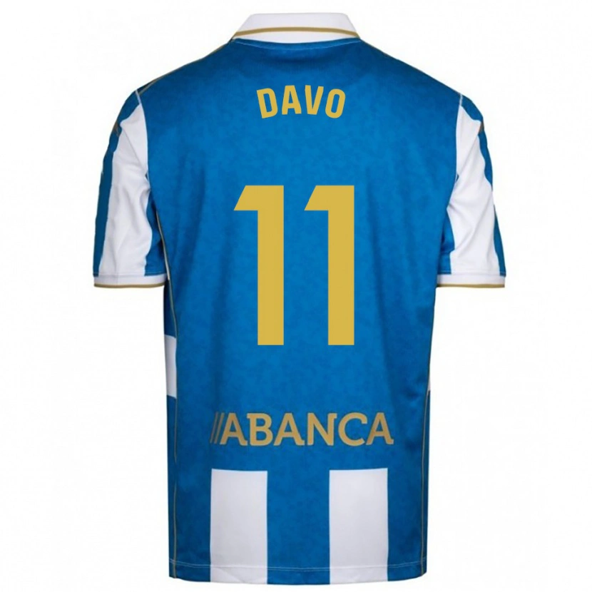 Danxen Criança Camisola Davo #11 Branco Azul Principal 2025/26 Camisa