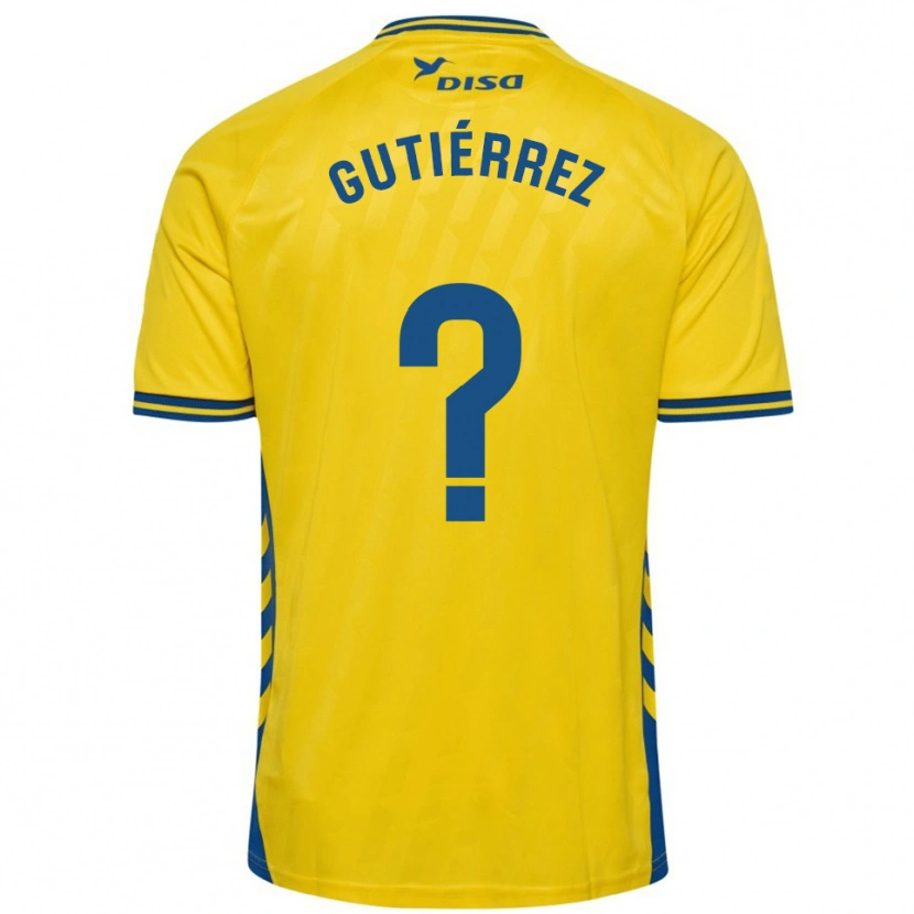 Danxen Criança Camisola Marco Gutiérrez #0 Amarelo Azul Principal 2025/26 Camisa