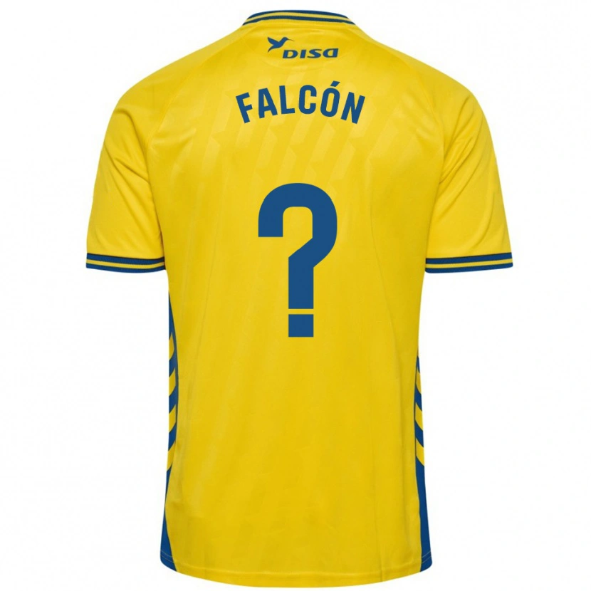 Danxen Criança Camisola Toni Falcón #0 Amarelo Azul Principal 2025/26 Camisa