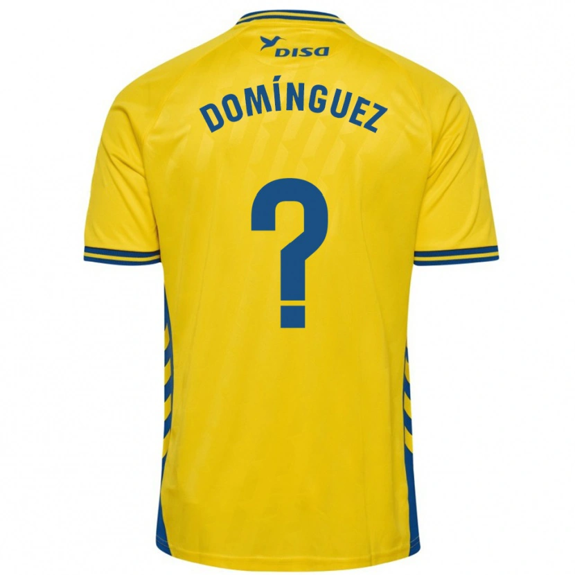 Danxen Criança Camisola Carlos Domínguez #0 Amarelo Azul Principal 2025/26 Camisa