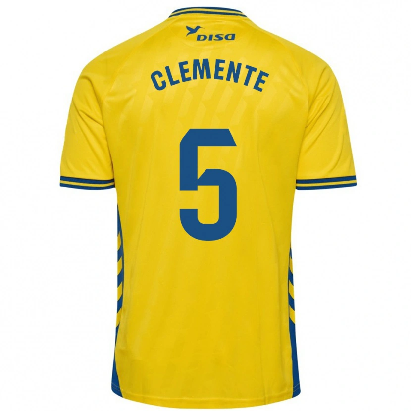 Danxen Criança Camisola Enrique Clemente #5 Amarelo Azul Principal 2025/26 Camisa