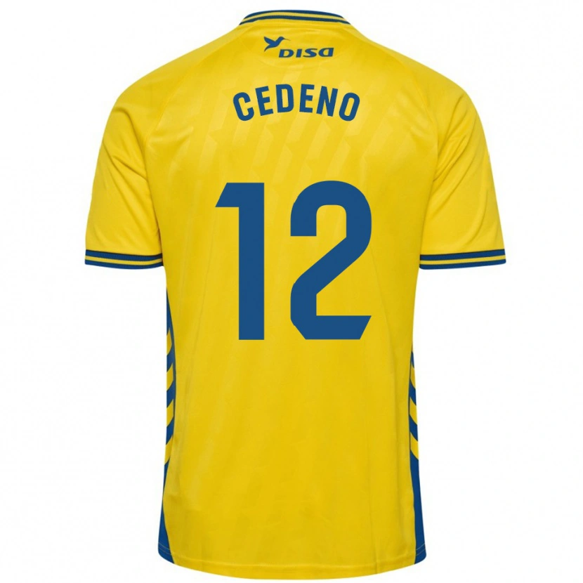 Danxen Criança Camisola Edward Cedeño #12 Amarelo Azul Principal 2025/26 Camisa