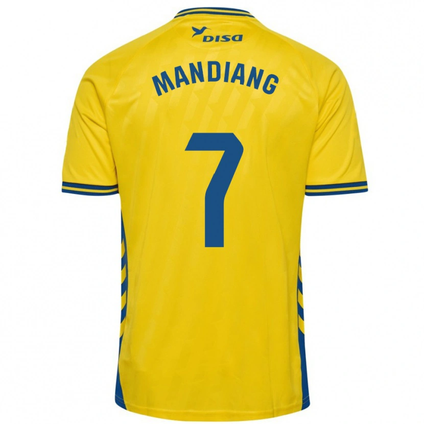 Danxen Criança Camisola Saliou Mandiang #7 Amarelo Azul Principal 2025/26 Camisa
