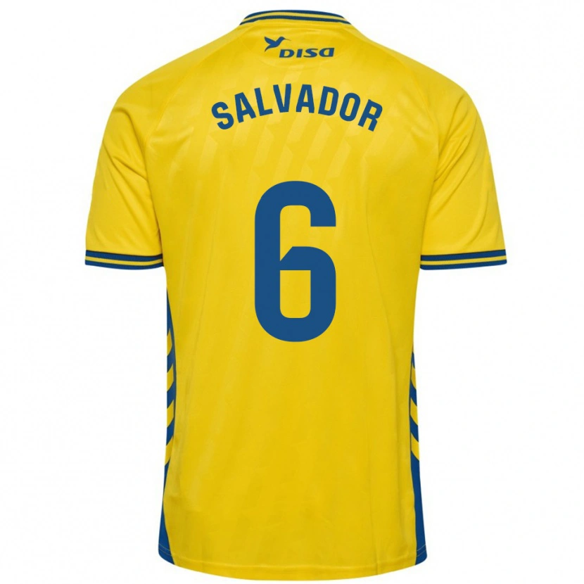 Danxen Criança Camisola Pol Salvador #6 Amarelo Azul Principal 2025/26 Camisa