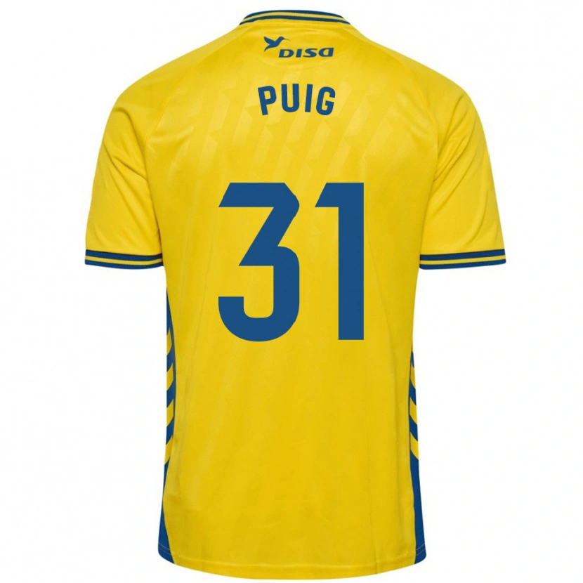 Danxen Criança Camisola Victor Puig #31 Amarelo Azul Principal 2025/26 Camisa