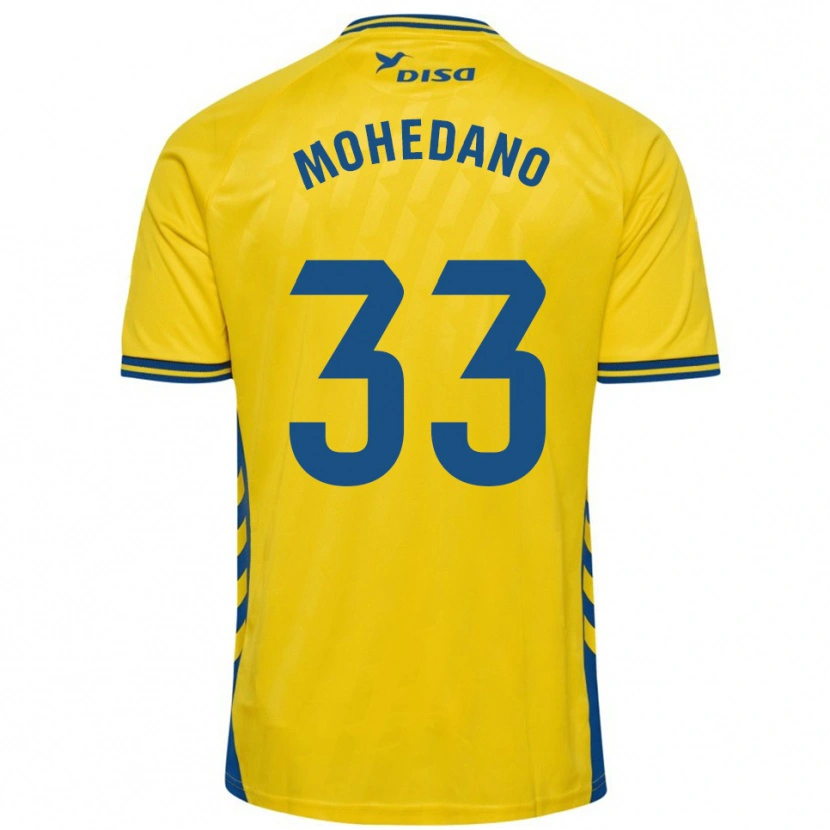 Danxen Criança Camisola Eduard Mohedano #33 Amarelo Azul Principal 2025/26 Camisa
