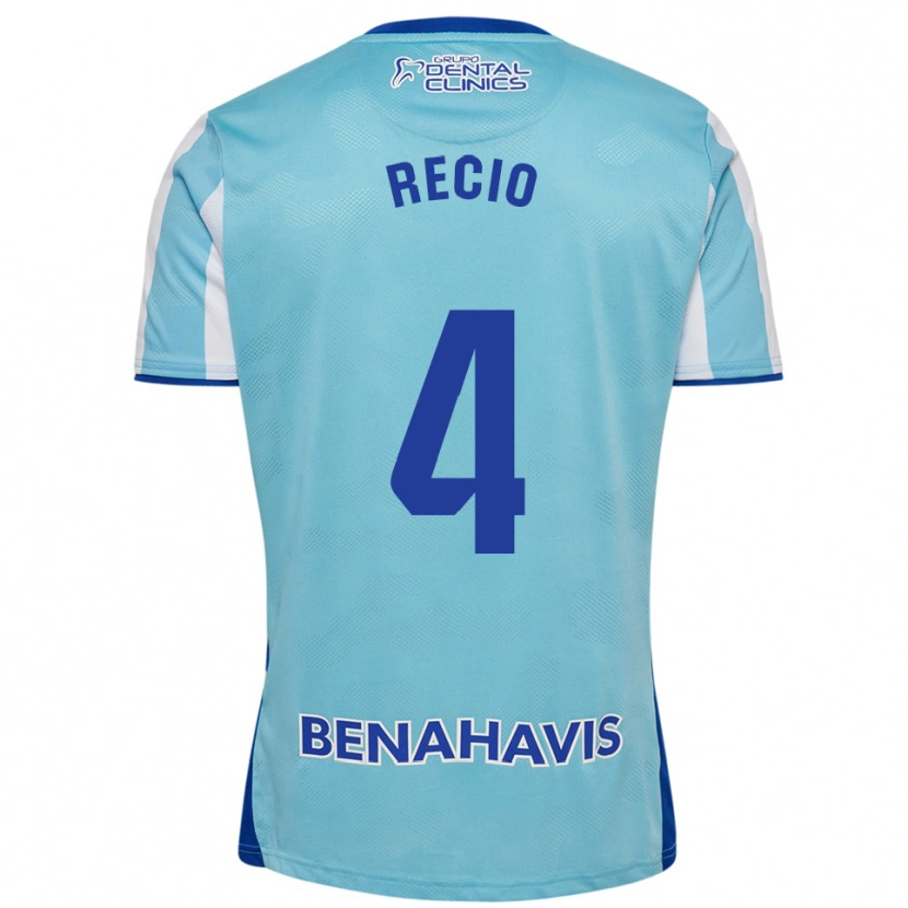 Danxen Criança Camisola Ángel Recio #4 Azul Celeste Branco Principal 2025/26 Camisa