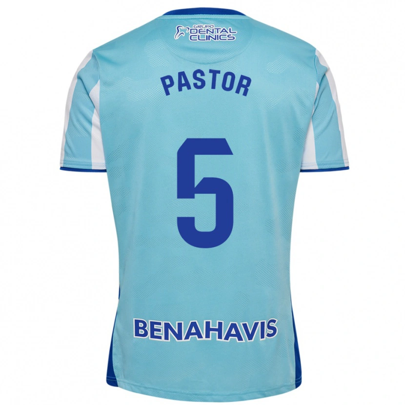 Danxen Criança Camisola Álex Pastor #5 Azul Celeste Branco Principal 2025/26 Camisa