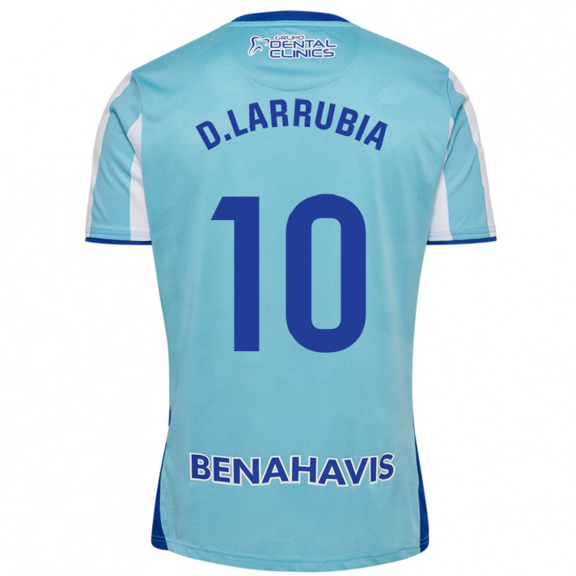 Danxen Criança Camisola David Larrubia #10 Azul Celeste Branco Principal 2025/26 Camisa