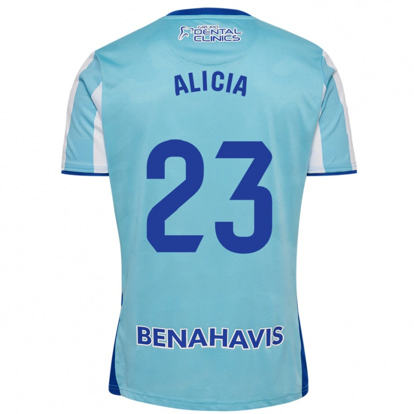 Danxen Criança Camisola Alicia Martínez Quiles #23 Azul Celeste Branco Principal 2025/26 Camisa
